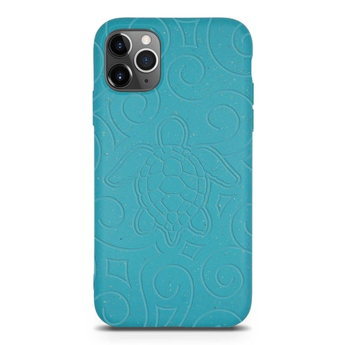 Ocean Turtle - Biodegradable phone case - Ocean Blue and Black